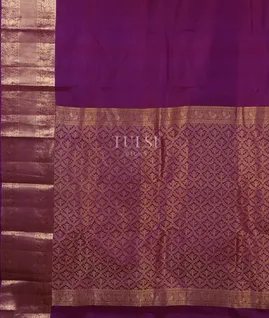 Purple Soft Silk Saree T4666144