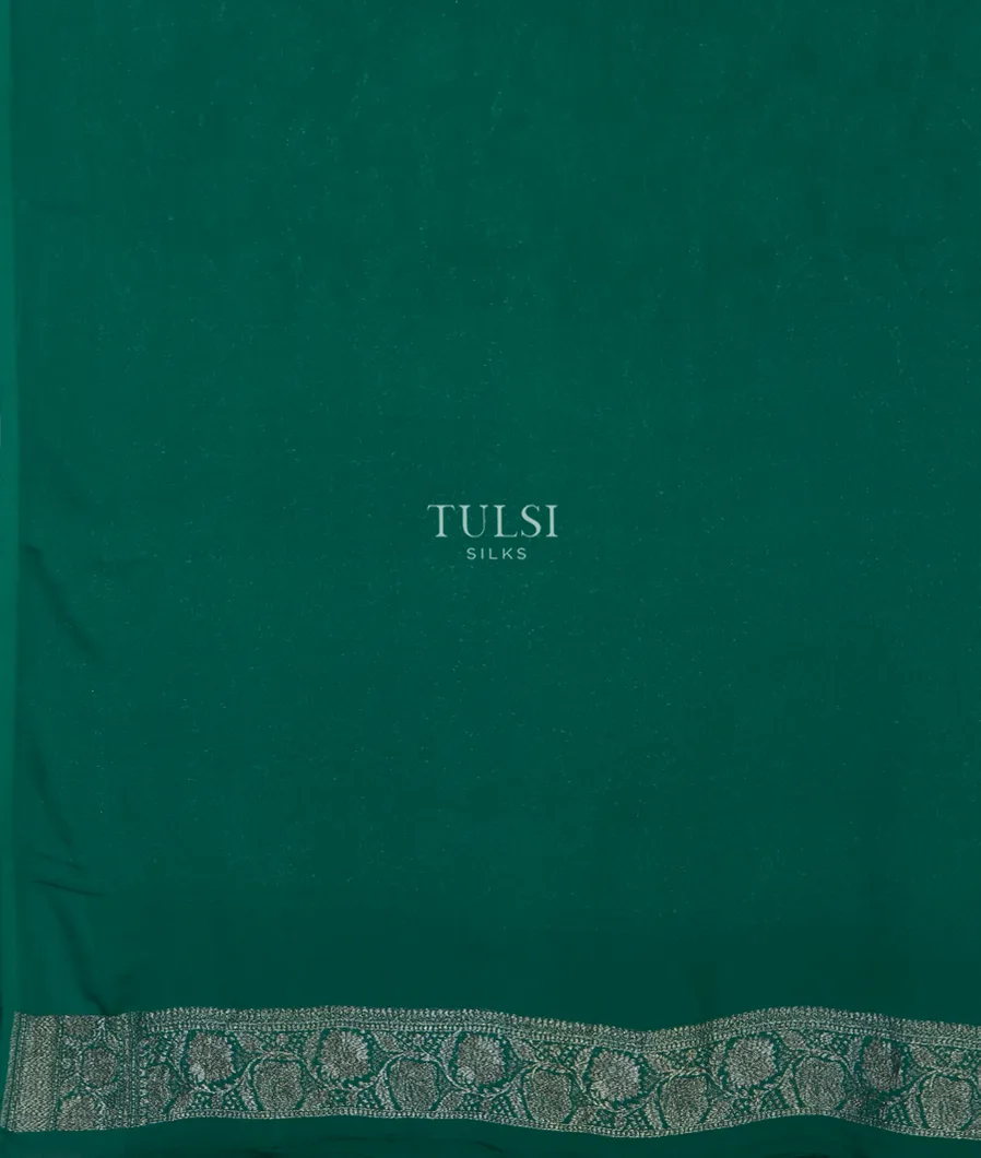 Green Banaras Georgette Silk Saree T4291483