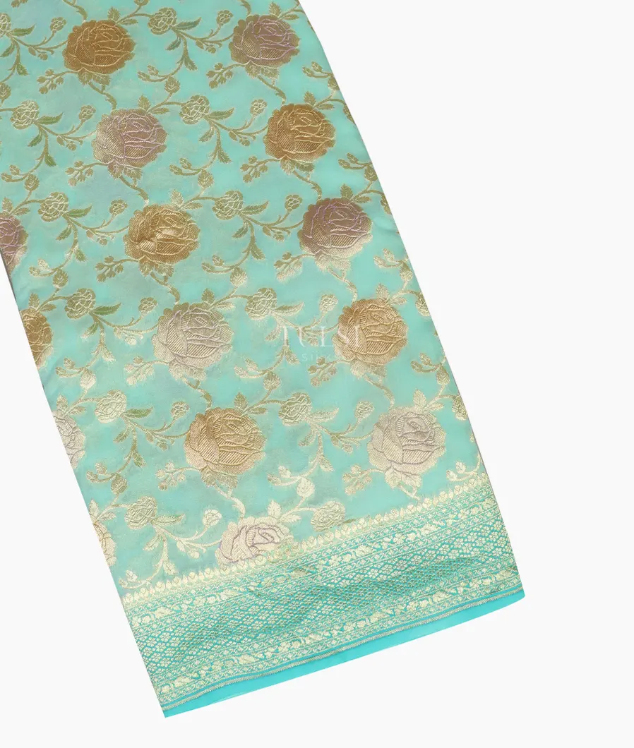 Blue Banaras Georgette Silk Saree T459680-image