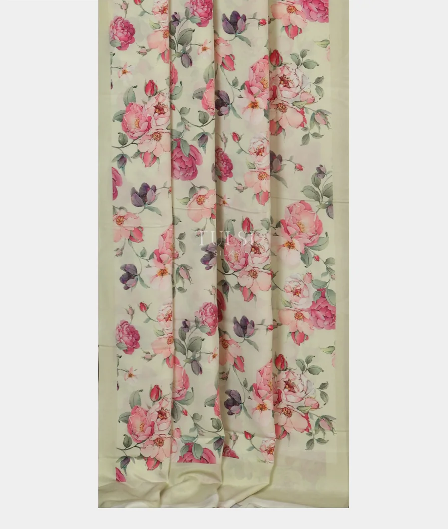 Light Green  Satin Crepe Silk Saree T4736932