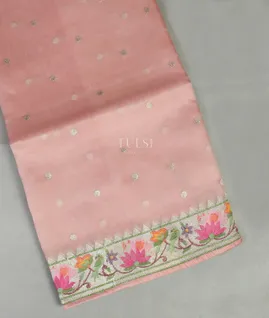 Pink Kora Organza Embroidery Saree T4775451