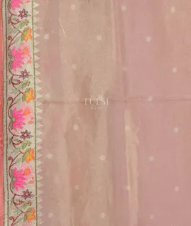 Pink Kora Organza Embroidery Saree T4775453