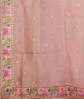 Pink Kora Organza Embroidery Saree T4775454