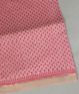 Pink Maheshwari Printed Cotton Saree T3051371