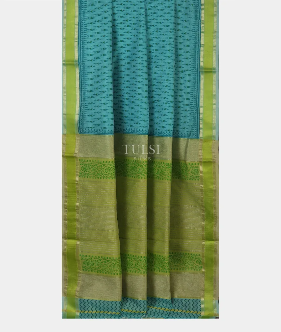 Blue Maheshwari Printed Cotton Saree T2853842