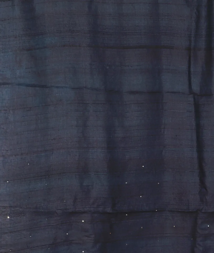 Blue Tussar Cutwork Saree T4740483