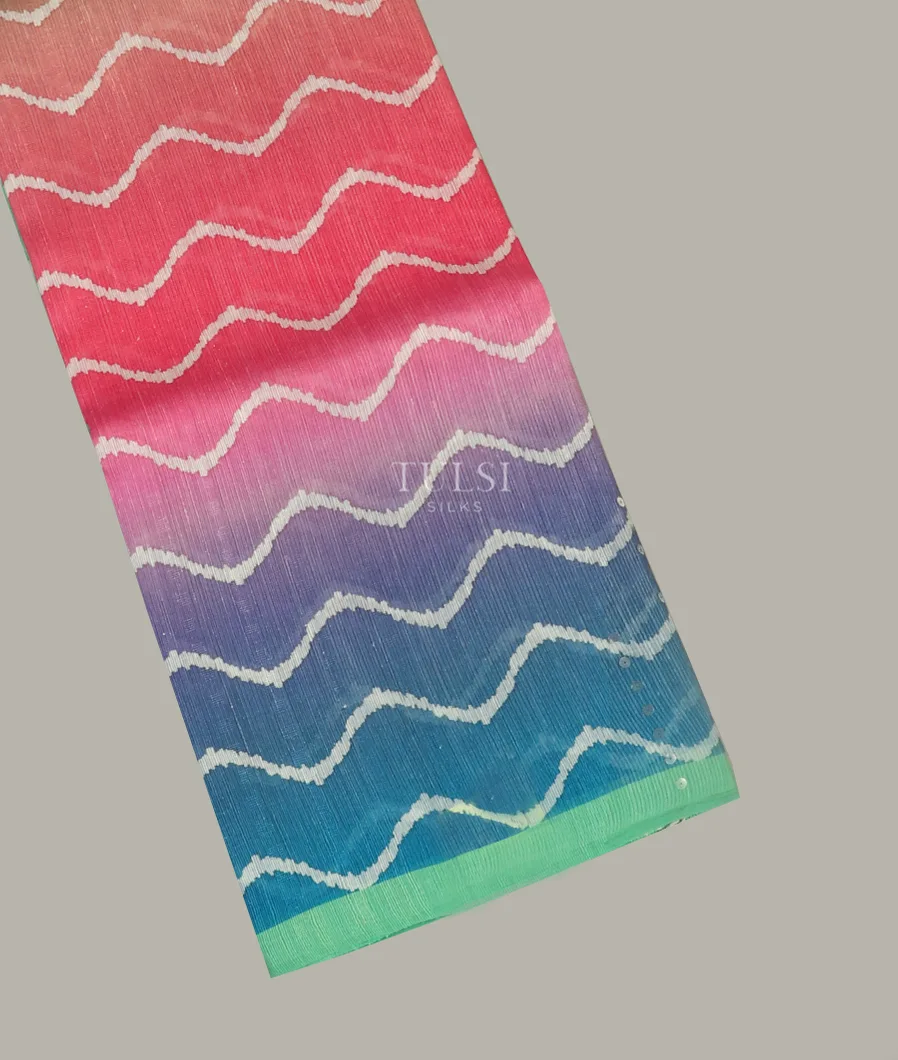 Multicolour Kora Tussar Saree T469874-image