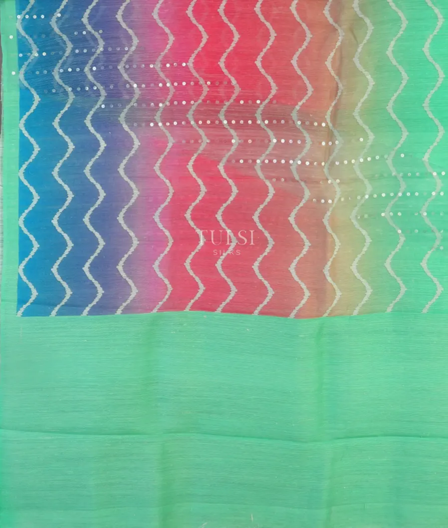 Multicolour Kora Tussar Saree T4698744