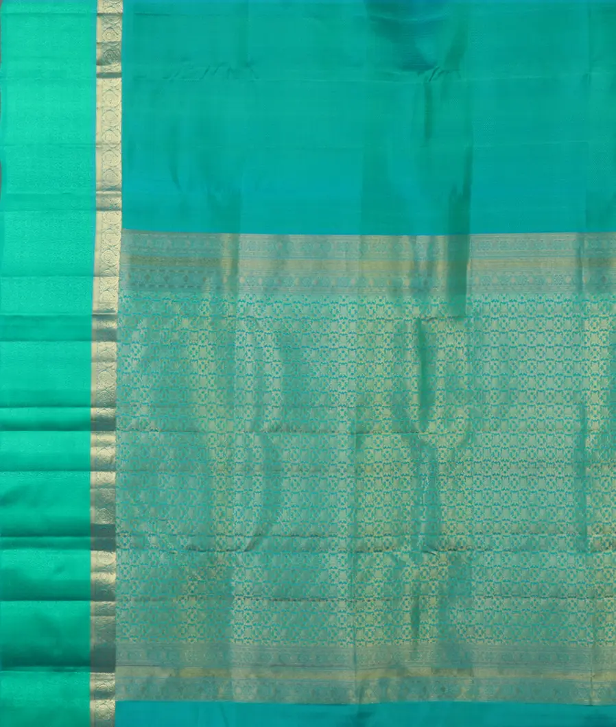 Bluish Green Soft Silk Saree T4633464