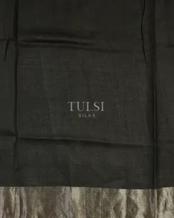 Black Tussar Printed Saree T4803923