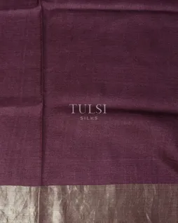 Purple Tussar Printed Saree T4804033