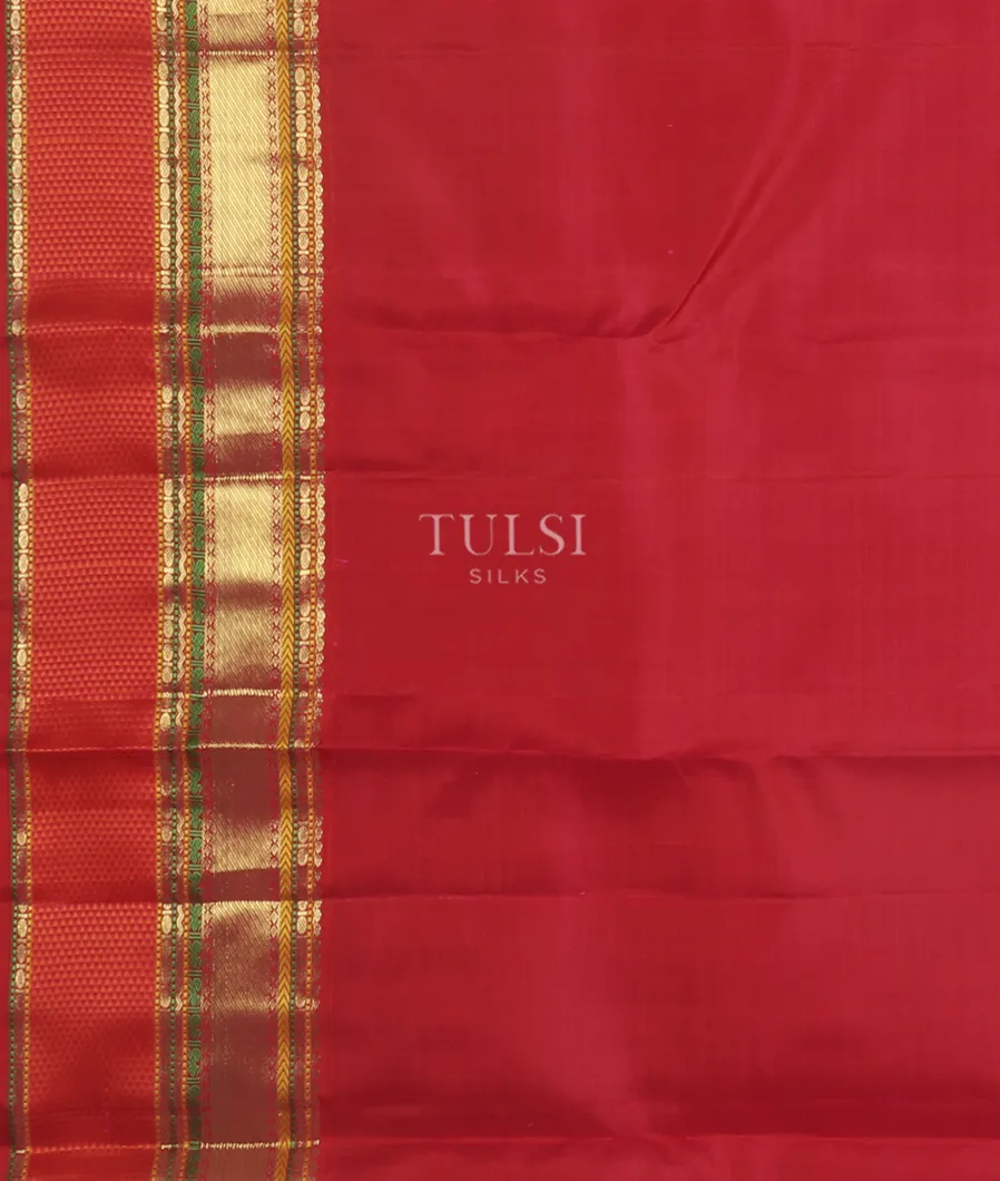Midnight Blue Handwoven Kanjivaram Silk Saree T4657093
