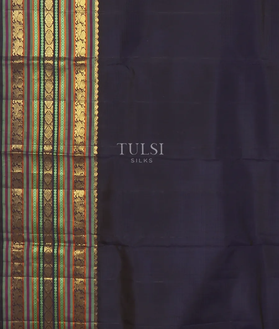 Green And Yellow Handwoven Kanjivaram Silk Saree T4798783