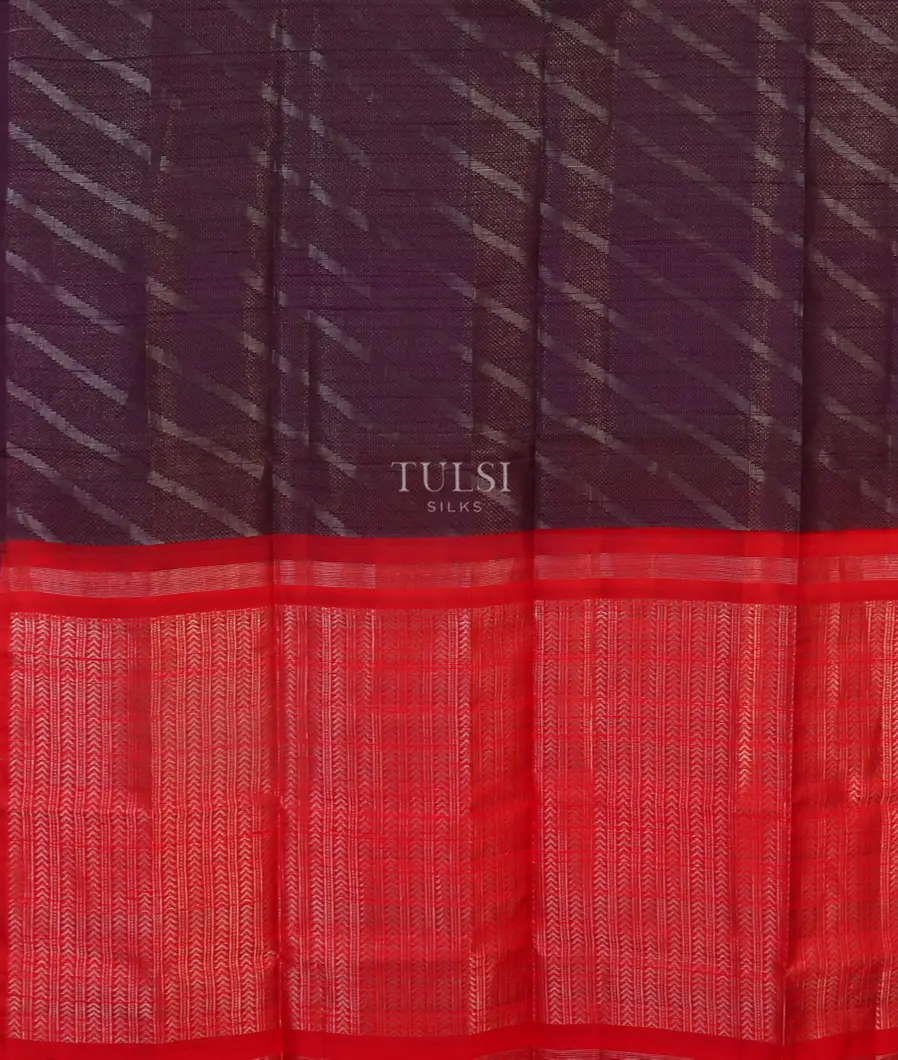 Purple Woven Raw Silk Saree T4724604