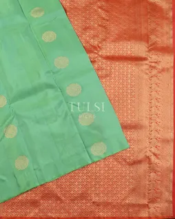 Green Handwoven Kanjivaram Silk Saree T4810304