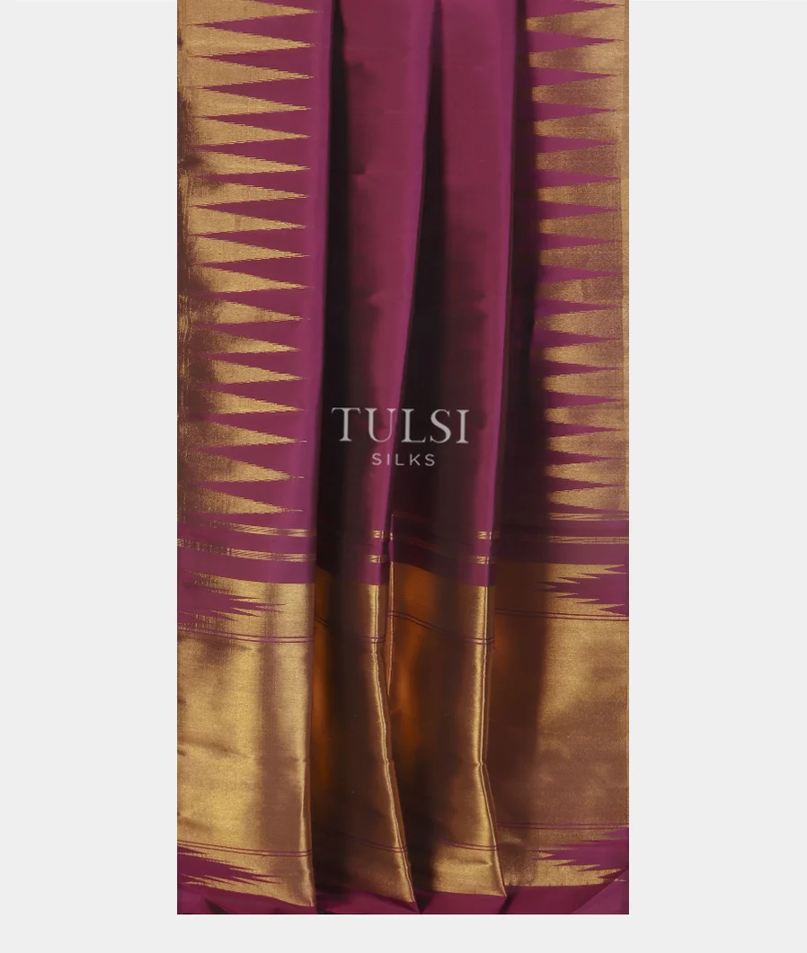 Purple Handwoven Kanjivaram Silk Saree T4779602