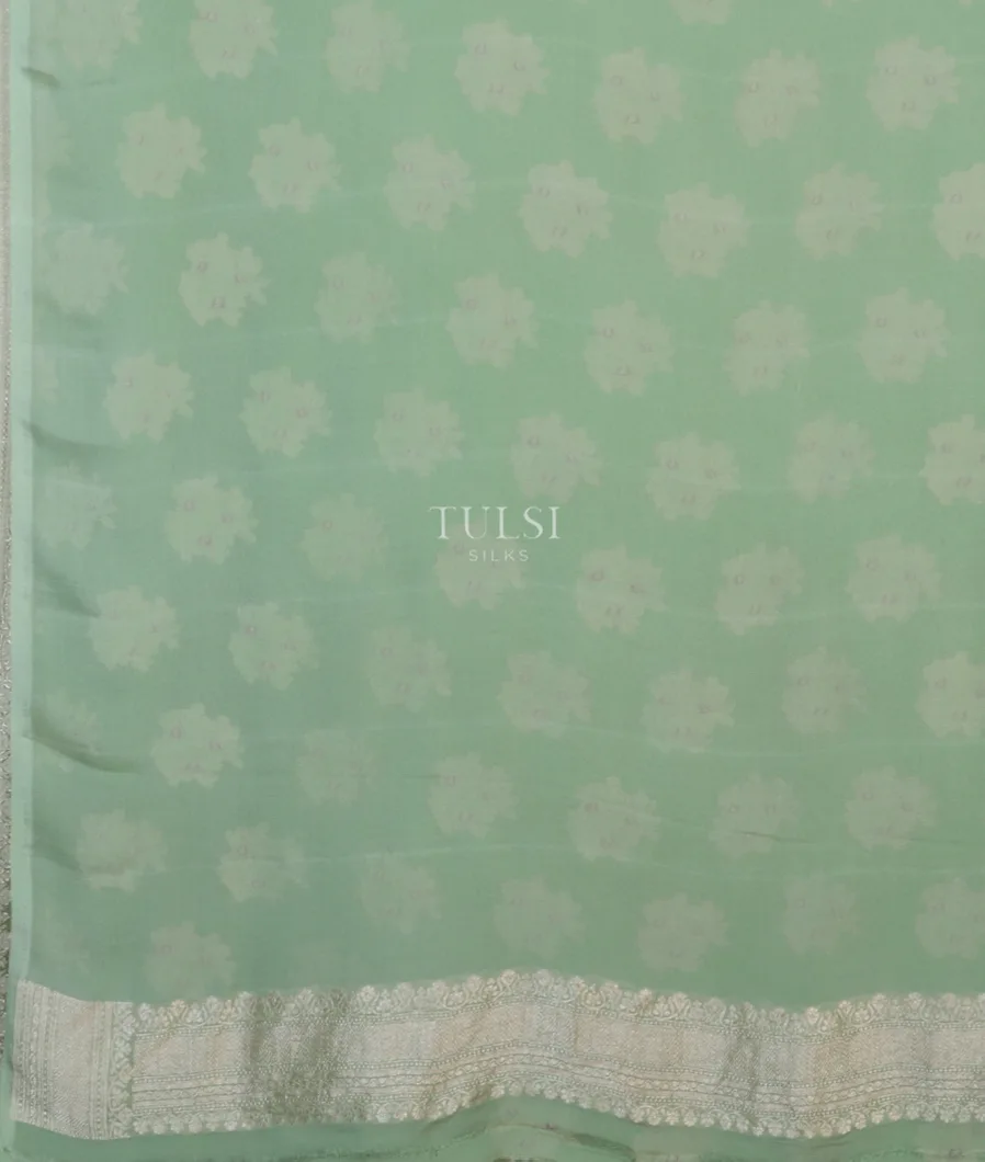 Green Georgette Silk Saree T4665093