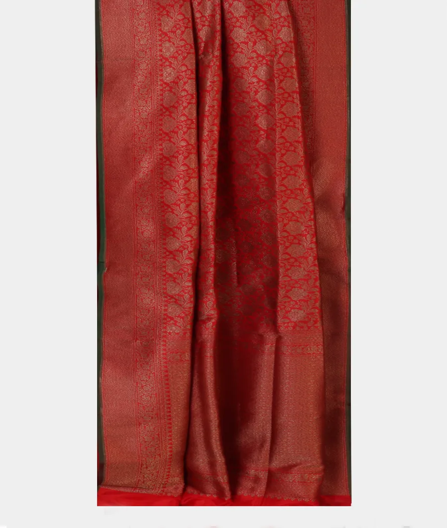 Red Banaras Silk Saree T4576022