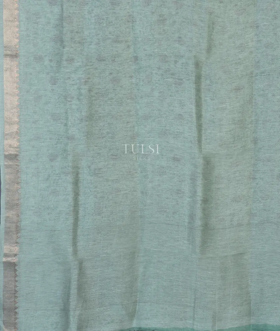 Blue Linen Printed Saree T4739153