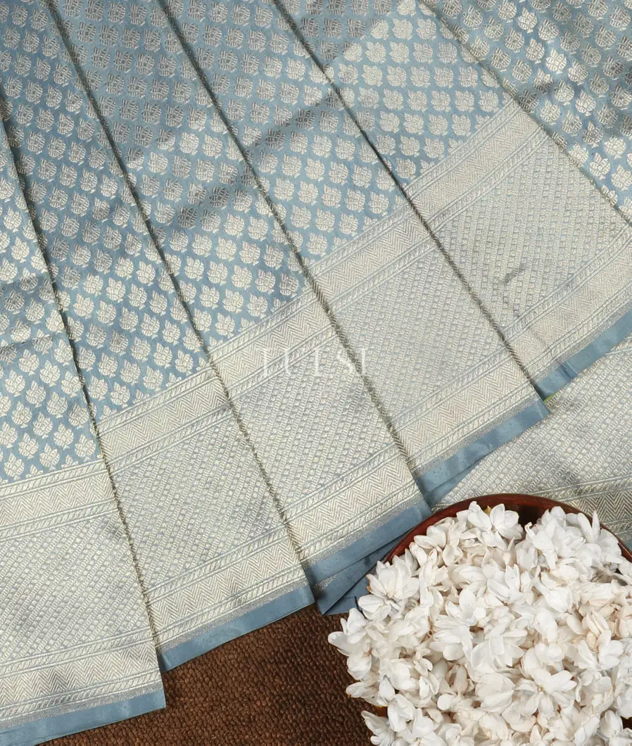 Blue Banaras Silk Saree T481358-image