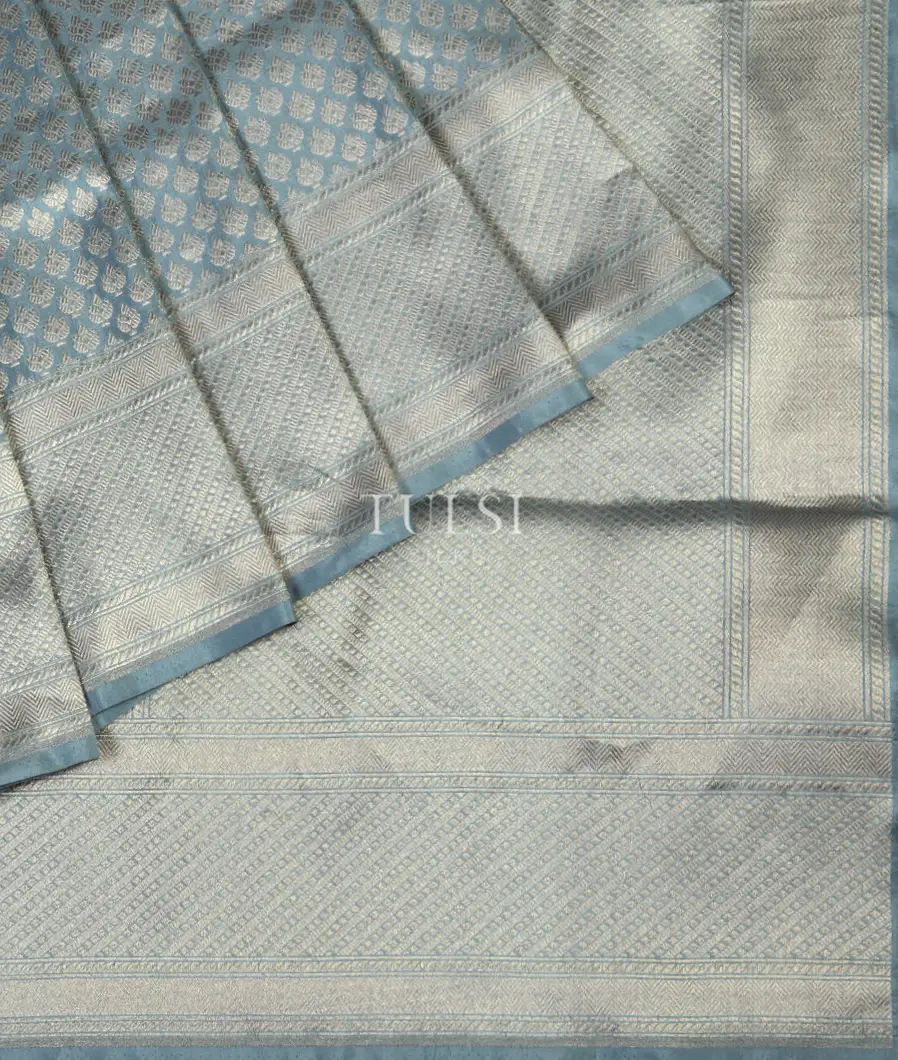 Blue Banaras Silk Saree T4813582