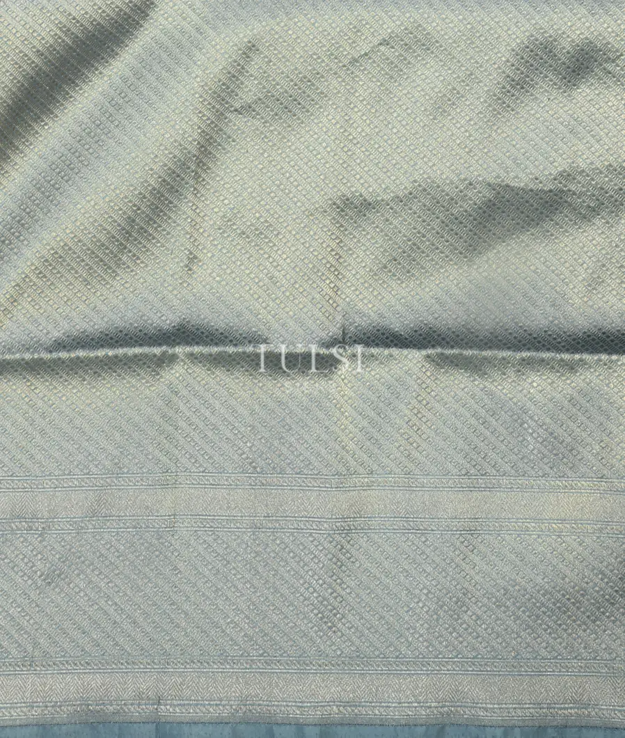 Blue Banaras Silk Saree T4813583