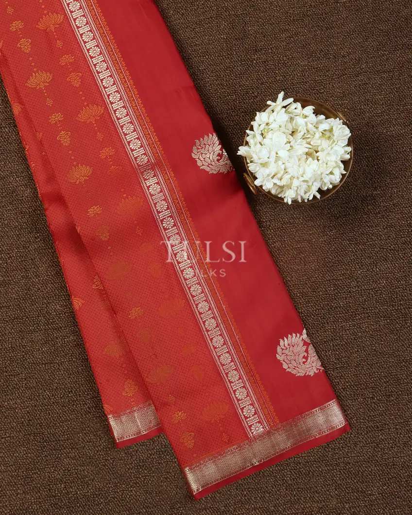 Red Handwoven Kanjivaram Silk Saree T481039-image