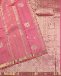 Pink Handwoven Kanjivaram Silk Saree T4810412