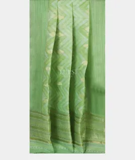 Green  Linen Printed Saree T3474012