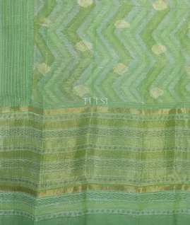 Green  Linen Printed Saree T3474014