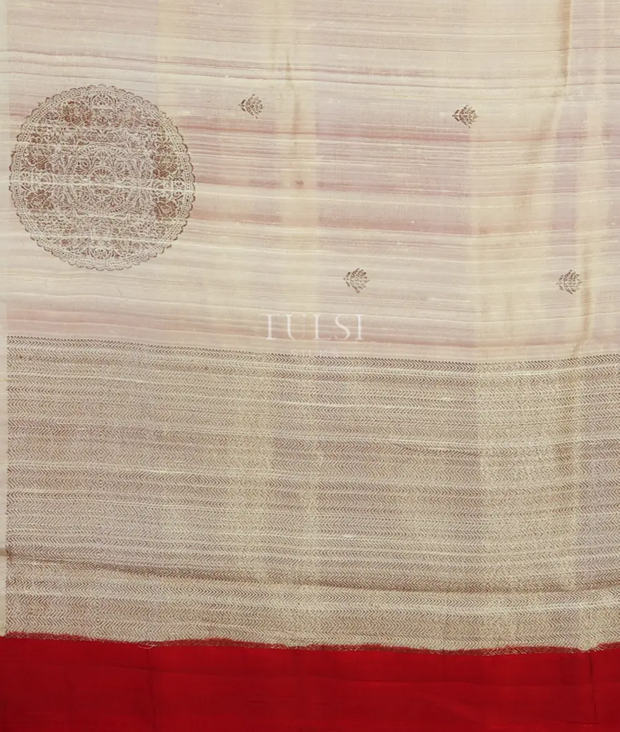 Off - White Banaras Tussar Saree T4785204