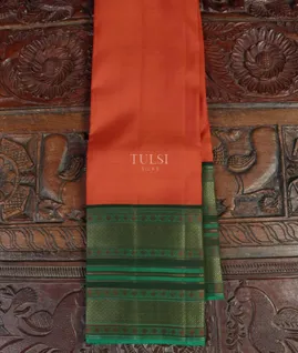 Orange Handwoven Kanjivaram Silk Saree T4652001