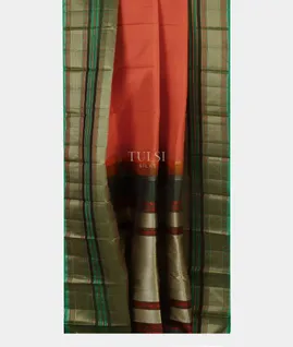 Orange Handwoven Kanjivaram Silk Saree T4652002