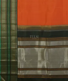 Orange Handwoven Kanjivaram Silk Saree T4652004