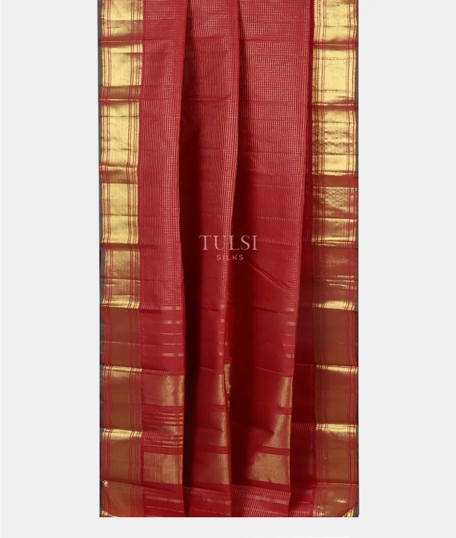 Maroon Handwoven Kanjivaram Silk Saree T4786722