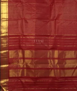 Maroon Handwoven Kanjivaram Silk Saree T4786724