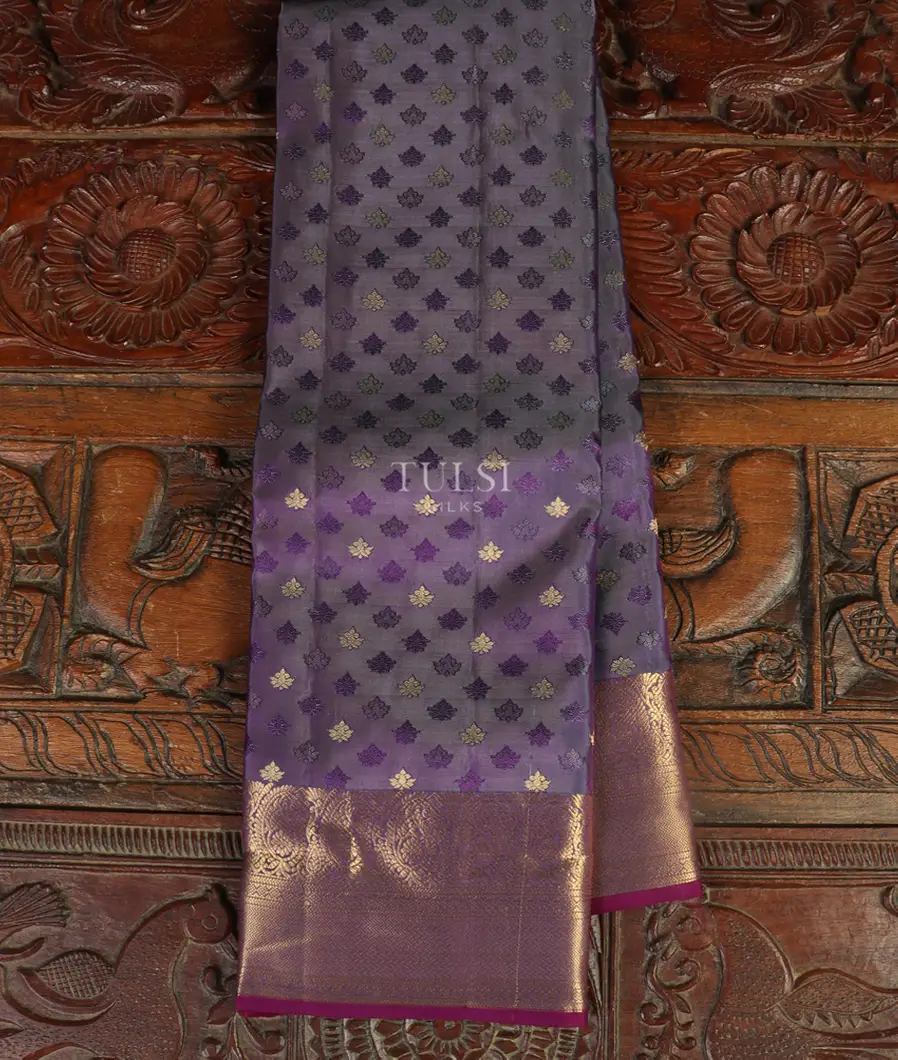 Purple Soft Silk Saree T473003-image