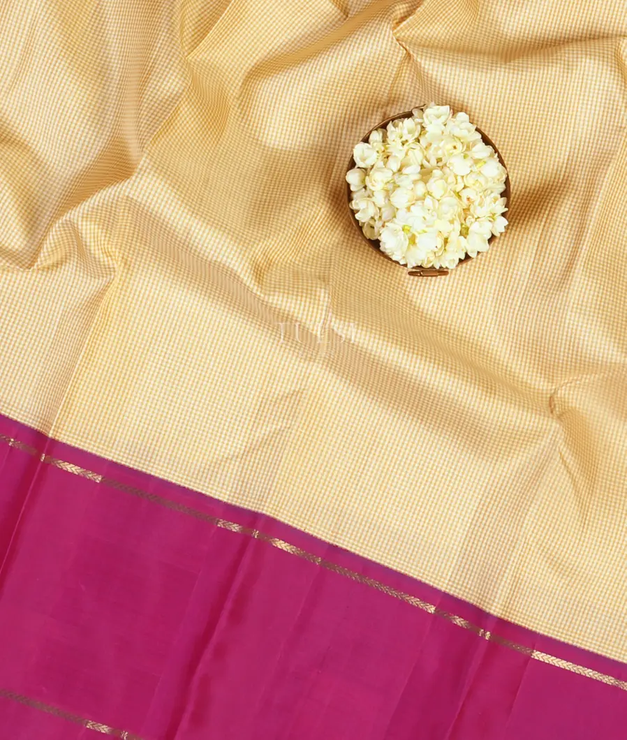Cream and Beige Handwoven Kanjivaram Silk Saree T4688022