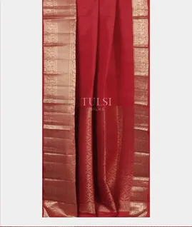 Red Soft Silk Saree T4453762
