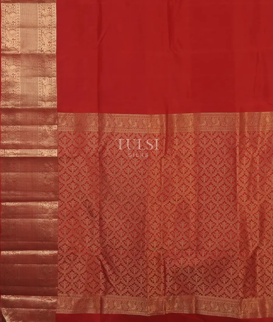 Red Soft Silk Saree T4453764