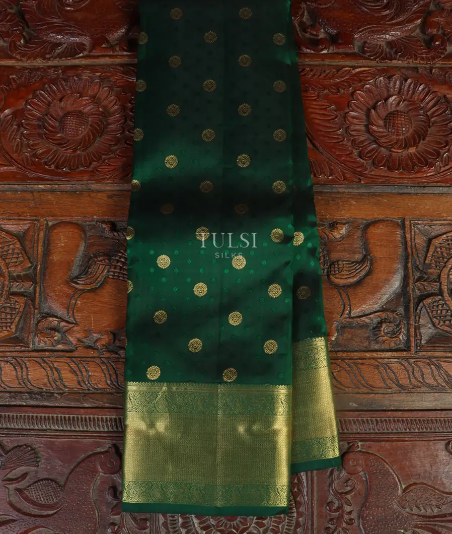 Bottle green Soft Silk Saree T481144-image