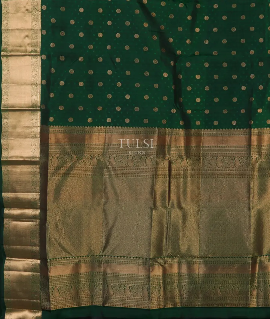 Bottle green  Soft Silk Saree T4811444