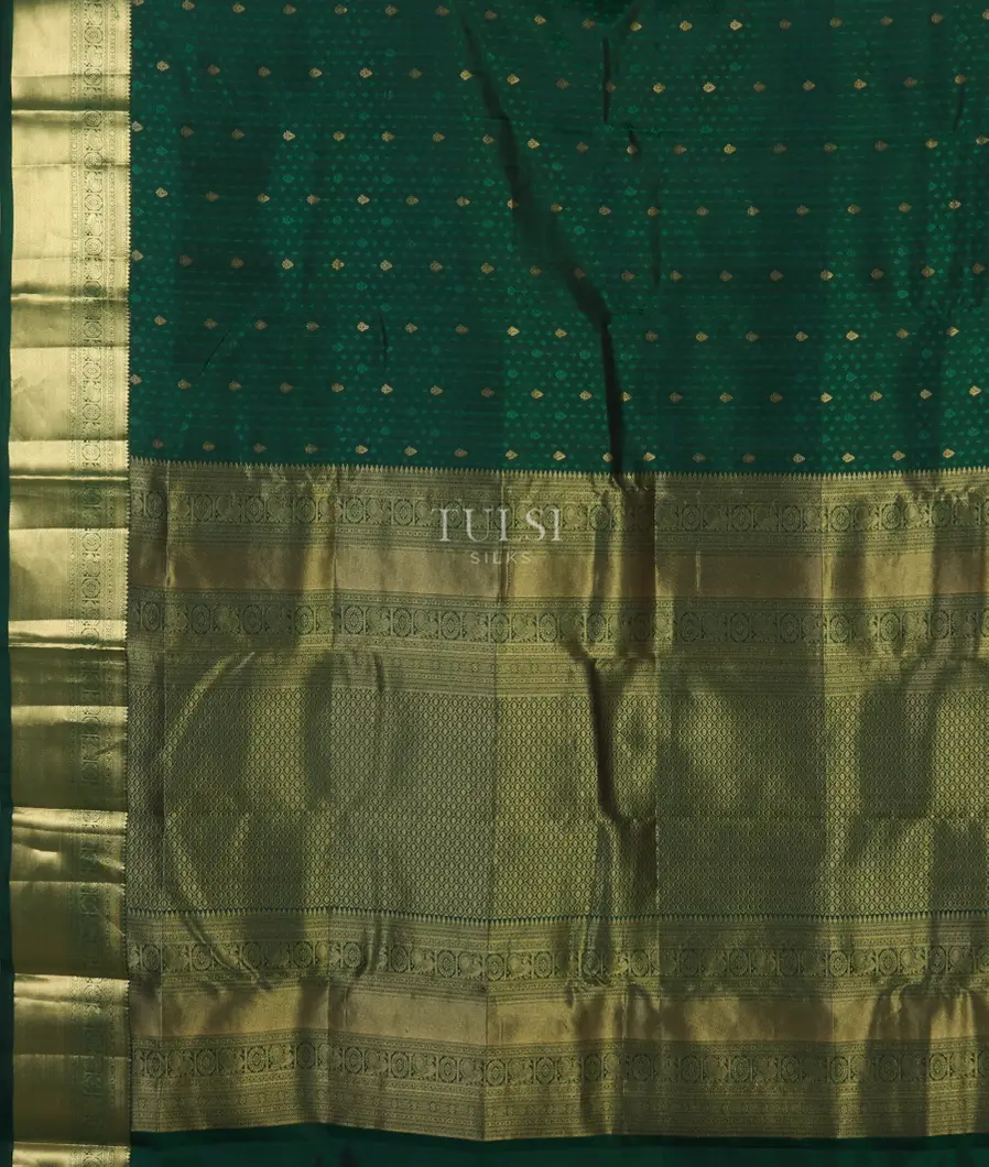Bottle green Soft Silk Saree T4811654