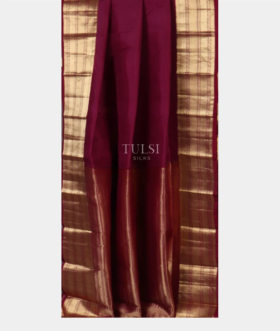 Burgundy Soft Silk Saree T4806512