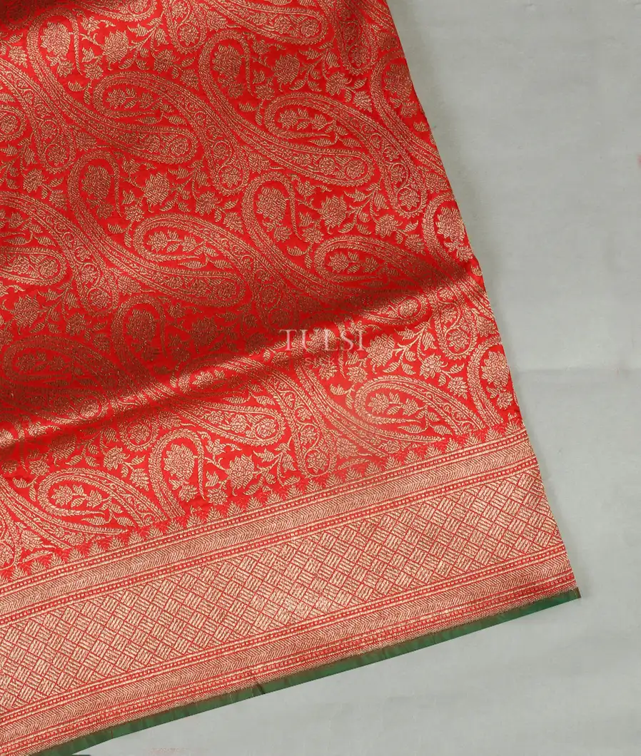 Red Banaras Silk Saree T457598-image