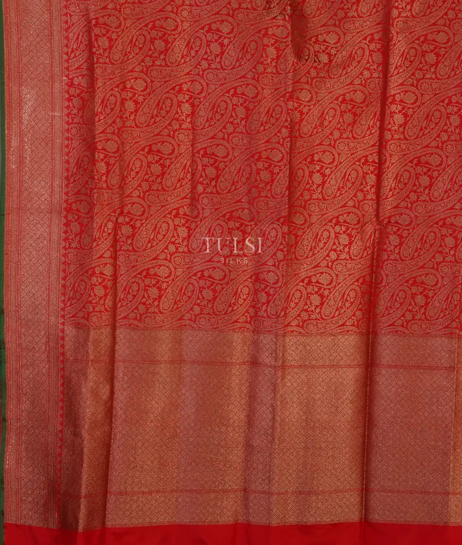 Red Banaras Silk Saree T4575984
