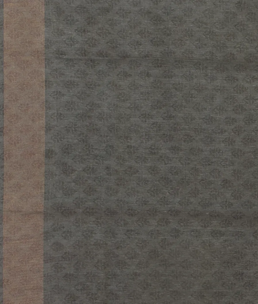 Grey Tussar Printed Saree T4794083