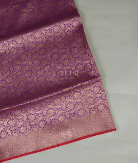 Purple Banaras Silk Saree T4576181