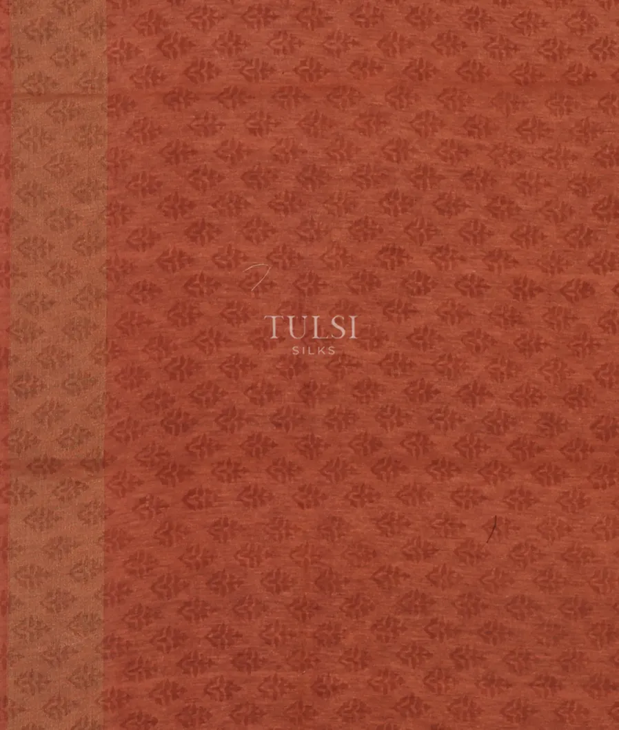 Rust Tussar Printed Saree T4794193