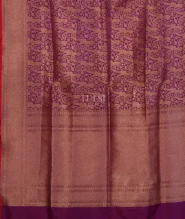 Purple Banaras Silk Saree T4557174
